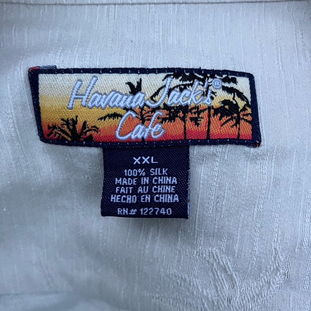 men’ Hawaiian Jack’s cafe tan shirt